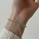 925 Silver Pink Love Heart Zircon Bracelet Crystal Jewelry