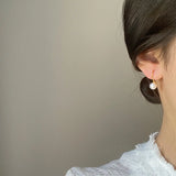 925 Silver Light Pearl Stud Earrings Personalized Niche Jewelry