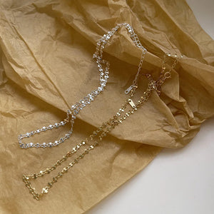 925 Silver Twisted Wire Necklace Light Personality Clavicle Jewelry