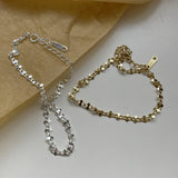 925 Silver Twisted Wire Necklace Light Personality Clavicle Jewelry