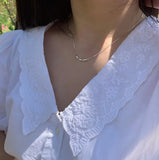 925 Sterling Silver Snake Bone Chain Necklace for Women
