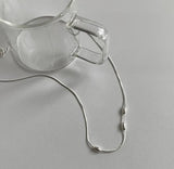 925 Sterling Silver Snake Bone Chain Necklace for Women