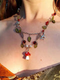 Amanita Charm Necklace Mushroom Chain Initial Necklaces