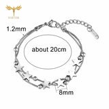 Devil Eye Beads Bracelet Resin Balls Stainless Steel Chain Fatima Hand