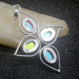Hot Colorful Topaz Silver Pendant Necklace HD584