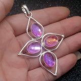 Hot Colorful Topaz Silver Pendant Necklace HD584
