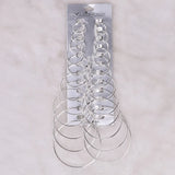 12 Pairs/Set Big Circle Hoop Earrings Set Punk Brinco Round Earrings