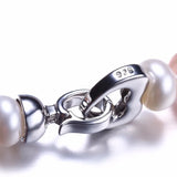 Natural Women Freshwater Pearl 925 Silver Necklace 45cm Length