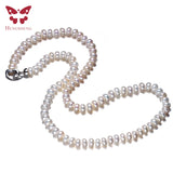 Natural Women Freshwater Pearl 925 Silver Necklace 45cm Length