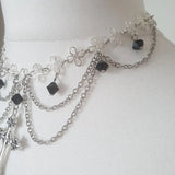 Cross Princess Rosary Gothic Necklace Grunge Y2K Style Women Jewelry