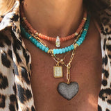Amazonite Natural Stone Necklace Boho Glamour Neck Accessory Gift