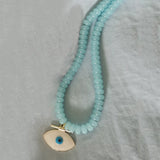 Amazonite Natural Stone Necklace Boho Glamour Neck Accessory Gift