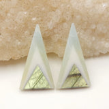 Amazonite Jade Labradorite Glued Gemstone Earrings Bead