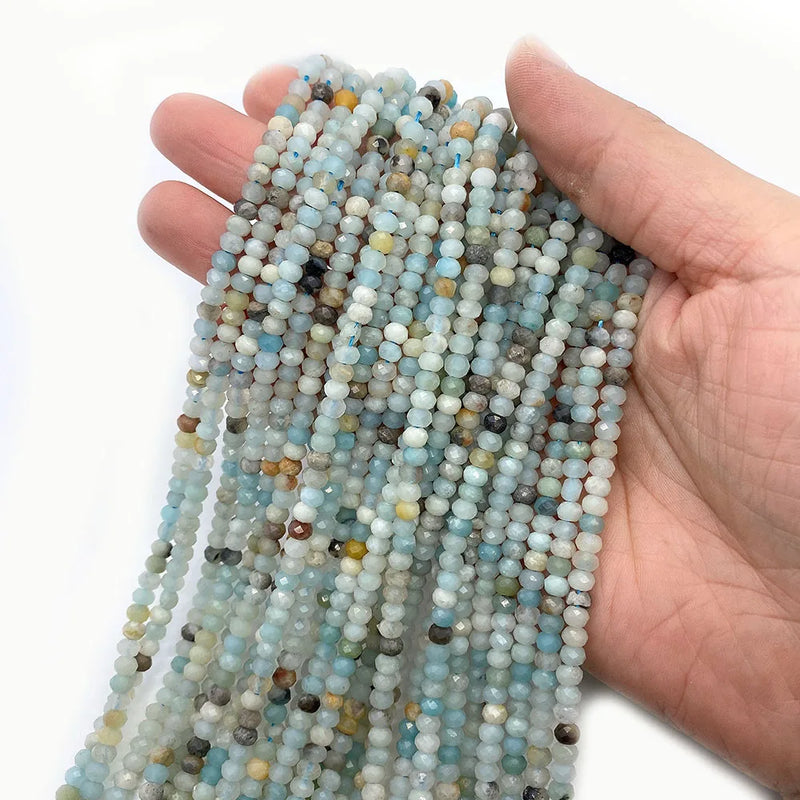 Amazonite Stone Beads 2x3 3x4 5x6mm DIY Jewelry Spacer Bulk Accessories