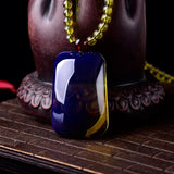 Raw Ore Amber Pendant Charms Solid Sweater Chain Necklace Men Women Jewelry