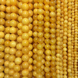 Amber Yellow Jade Gemstone Bead for Jewelry Woman Gift