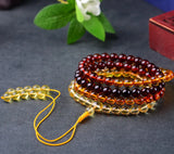 Amber Gradient Rainbow 108 Beads Bracelet Pendant Lanyard