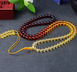 Amber Gradient Rainbow 108 Beads Bracelet Pendant Lanyard