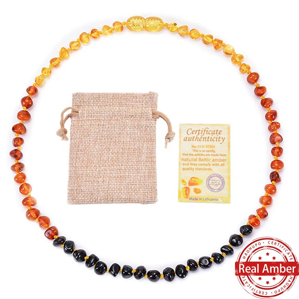 Amber Necklace Baby Teething Lab Tested 10 Colors 7 Sizes