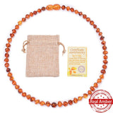 Amber Necklace Baby Teething Lab Tested 10 Colors 7 Sizes