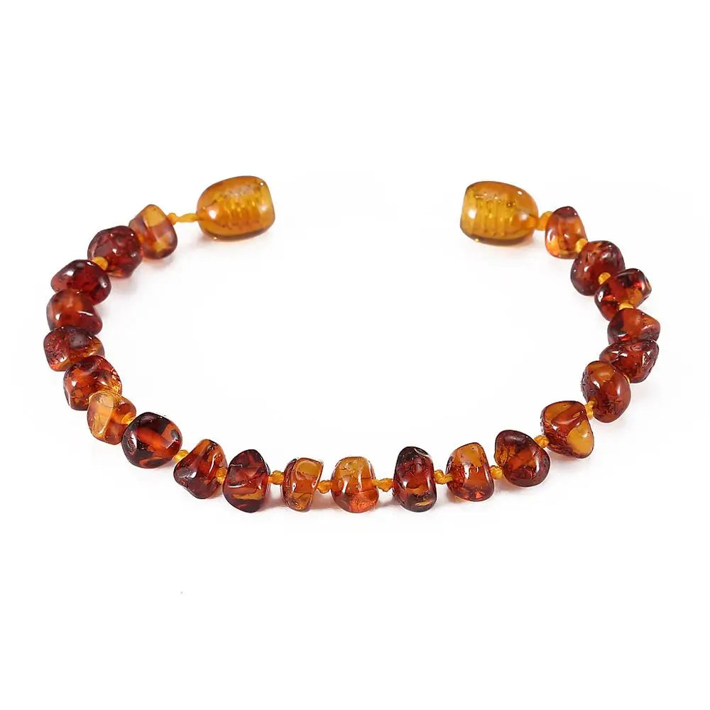 Amber Teething Bracelet/Anklet - 4 Sizes - 4 Colors