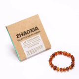 Lab-Tested Amber Teething Bracelet for Adult(Cognac Raw)