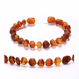 Lab-Tested Amber Teething Bracelet for Adult(Cognac Raw)