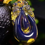Amber Wax Hand Polished Drop Pendant Dominican Pearl Necklace Pendant