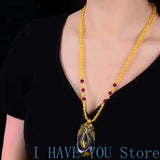 Amber Wax Hand Polished Drop Pendant Dominican Pearl Necklace Pendant