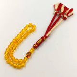 Amber Tasbih with Insect Bead 33 66 99 Beads Royal Tassels Man's Tesbih Misbaha