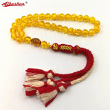 Amber Tasbih with Insect Bead 33 66 99 Beads Royal Tassels Man's Tesbih Misbaha