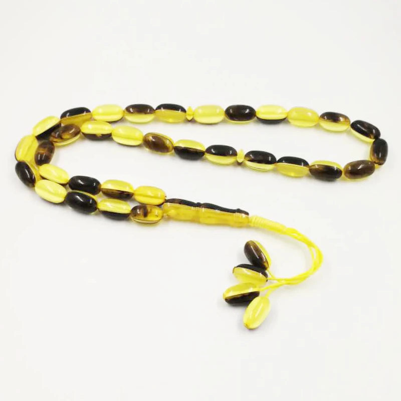 Ambers Tasbih 33 Muslim Rosary Resin Beads Islamic Misbaha Mastkhan