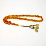 Amber Muslim Rosary with Tassels - Eid Gift