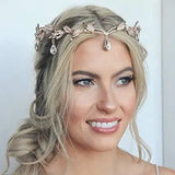 Ameliebridal Rhinestone Pendant Frontlet Crown Headband Girls' Tiara