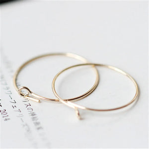 American 14K Filled smooth earrings European and American DIY accessories