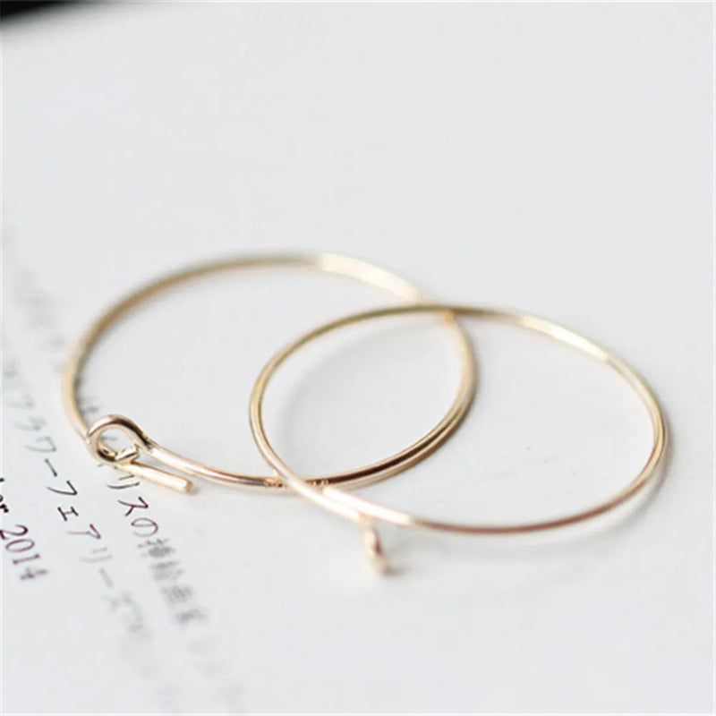 American 14K Filled smooth earrings European and American DIY accessories