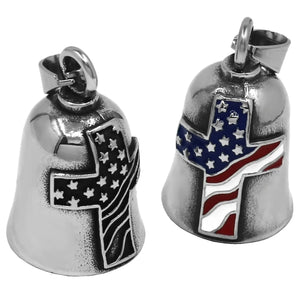 American Flag Bell Pendant Stainless Steel Jewelry Men Pendant