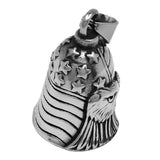 American Flag Bell Pendant Stainless Steel Jewelry