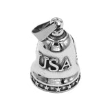 American Flag Bell Pendant Stainless Steel Jewelry