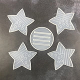 American Flag Star Coaster Silicone Mold