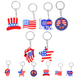 USA Flag Keychains July 4th Party Favors Patriotic Key Chains