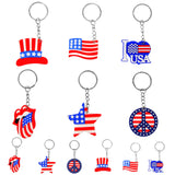 USA Flag Keychains July 4th Party Favors Patriotic Key Chains