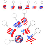 USA Flag Keychains July 4th Party Favors Patriotic Key Chains