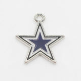 10pcs/Lot Cowboy Star Enamel Dangle Charms DIY Necklace Pendant Bracelets
