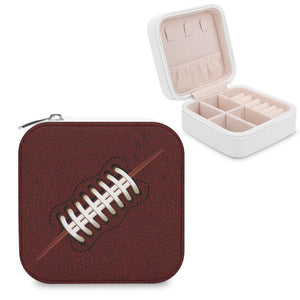 Football Jewelry Storage Box Portable Leather Necklace Earrings Rings Jewellery