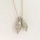 American Football Locket Can Open & Hold 10mm Beads Rugby Cage Pendant Fitting
