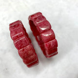 Rhodonite Stone Beads Bracelet Natural Gemstone Bangle Jewelry For Women