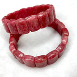Rhodonite Stone Beads Bracelet Natural Gemstone Bangle Jewelry For Women