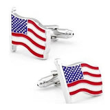American Flag Cufflink 4 Pairs Set
