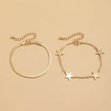 Snake Bone Star Set Bracelet: Stylish American and European Hot Jewelry